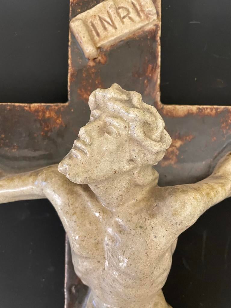 Beesel St. Joris Jezus kruis - Crucifix - 60 cm bij 40 cm., Ophalen of Verzenden