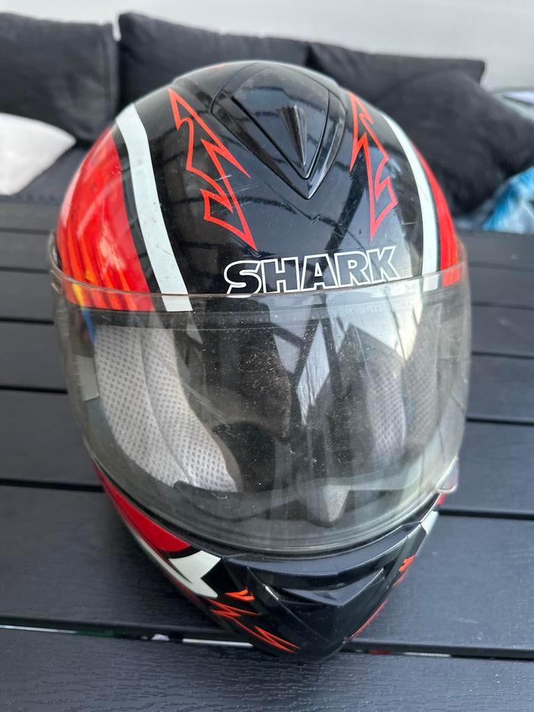 Shark Integraalhelm - Zwart/Rood/Wit, Motoren, Kleding | Motorhelmen, Heren, Shark, Ophalen of Verzenden, Integraalhelm
