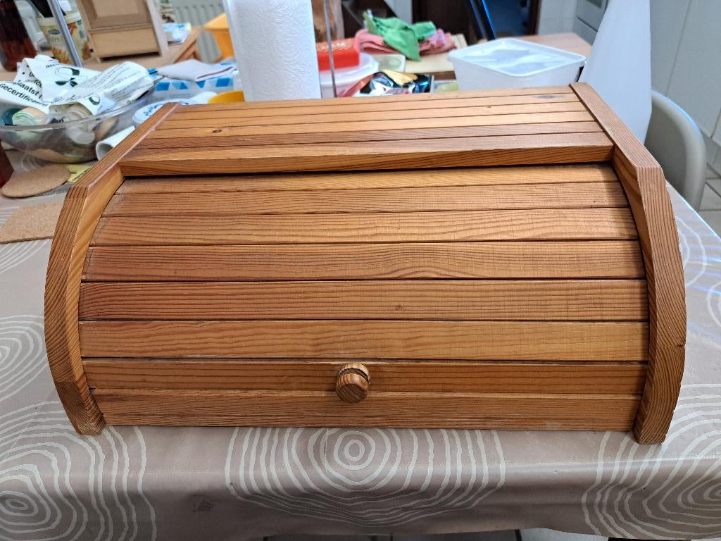 Houten broodtrommel, Gebruikt, Hout, IKEA, Broodtrommel