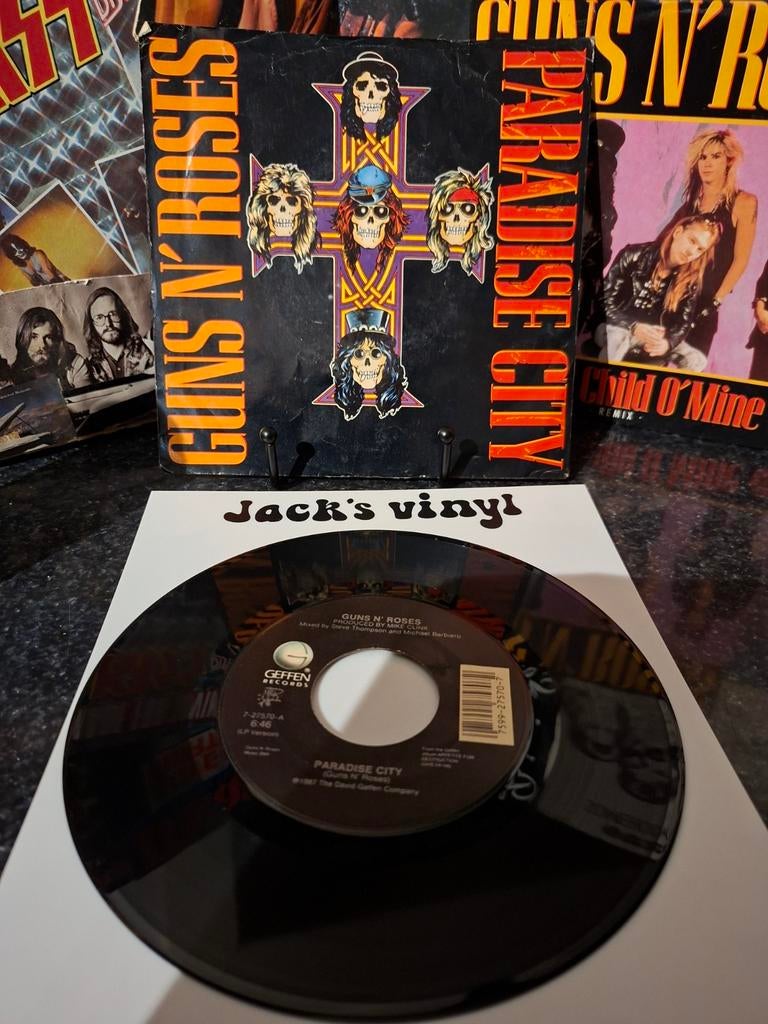 Guns N' Roses - Paradise City 7 inch vinyl single 1989, Ophalen of Verzenden, Zo goed als nieuw, Overige formaten, Poprock