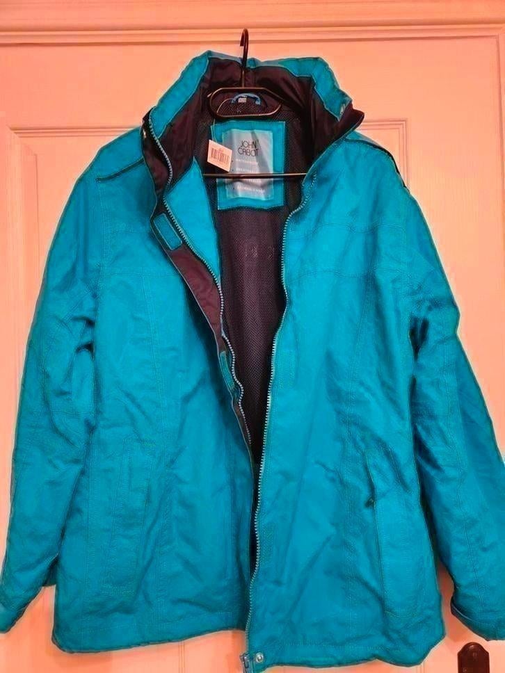 Nieuwe blauwe dames jas waterproof maat M, John cabot, Ophalen of Verzenden, Nieuw