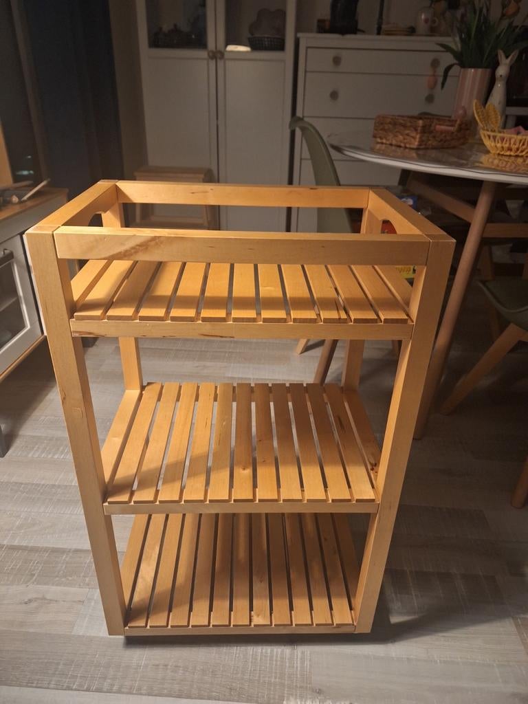 RÅGRUND kastje op wielen, bamboe, Huis en Inrichting, Ophalen, Zo goed als nieuw