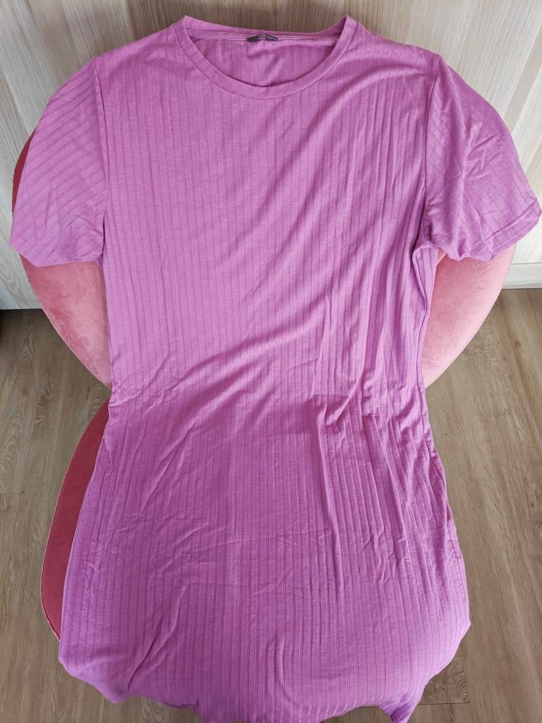 Paars geribbeld jurkje maat 46 Zeeman, Zeeman, Paars, Maat 46/48 (XL) of groter, Ophalen of Verzenden