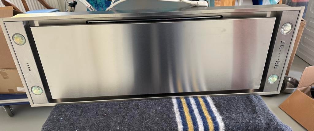 Novy afzuigkap pureline 820 RVS met afstandsbediening, Ophalen, Gebruikt, Wandschouwkap, Motor