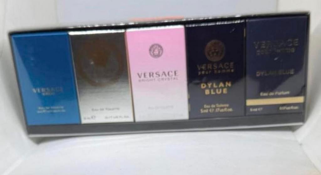 Set 5 Versace minuaturen elk in apart doosje Ongeopend, Ophalen of Verzenden, Nieuw, Miniatuur, Gevuld