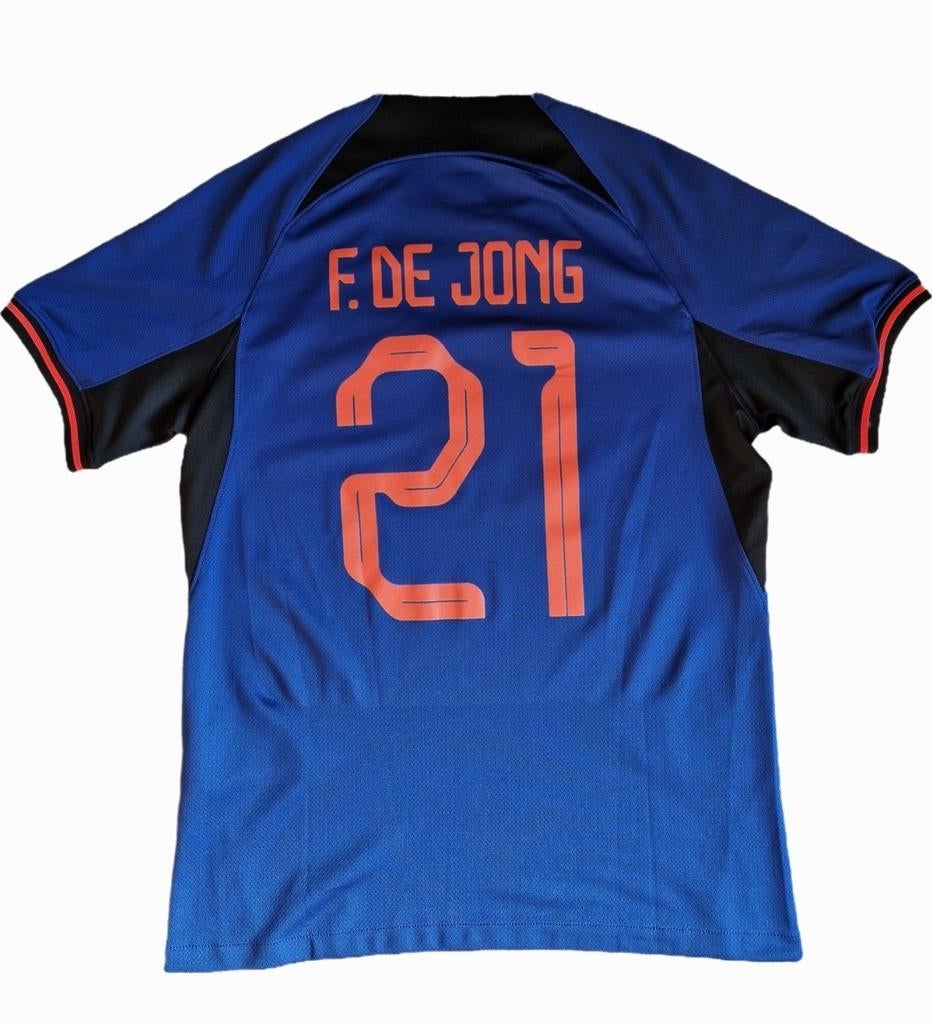 Nederlands elftal shirt KNVB Oranje voetbal uitshirt De Jong, Maat 48/50 (M), Nike, Oranje, Ophalen of Verzenden