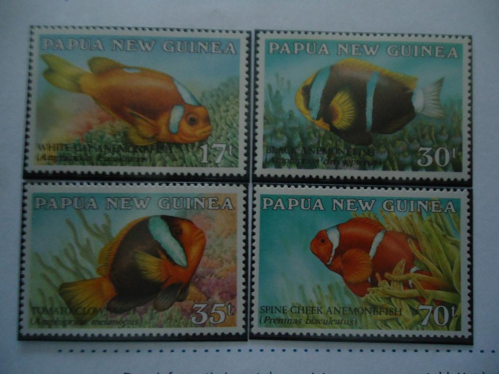 Vissen PapuaNewGuinea 1987, mi. 539-42 postfris, Ophalen of Verzenden, Postfris, Dier of Natuur