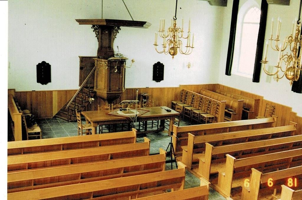 Waalwijk-Besoyen, interieur Kerk, Ophalen of Verzenden, Ongelopen, Noord-Brabant