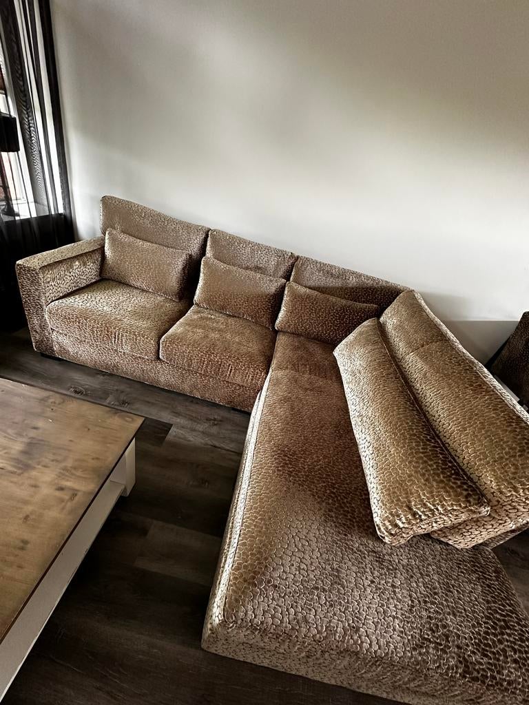 Eric Kuster stijl hoekbank - Zo goed als nieuw!, Huis en Inrichting, Banken | Complete zithoeken, Ophalen, Nieuw, Stof, Eric kuster stijl