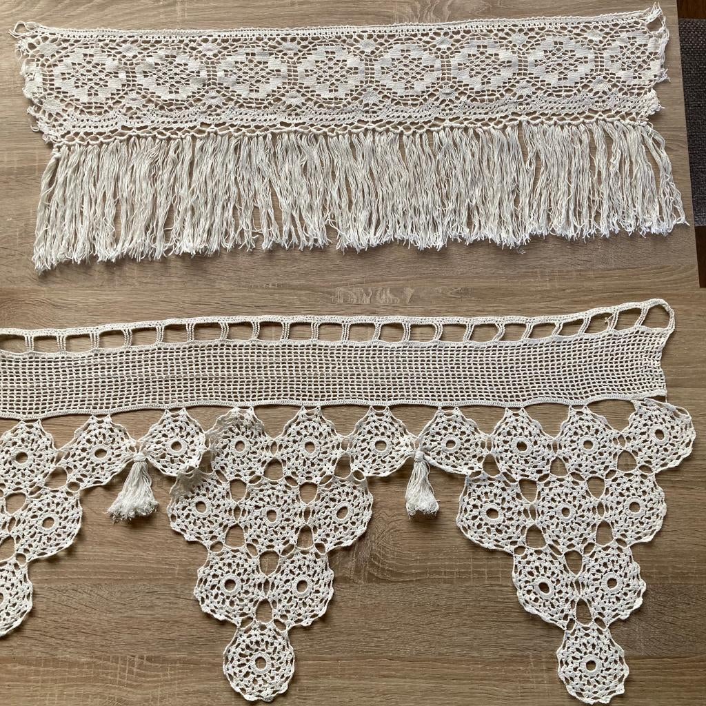 Brocante gehaakte gordijnen - gordijntjes - valletjes, Ophalen of Verzenden