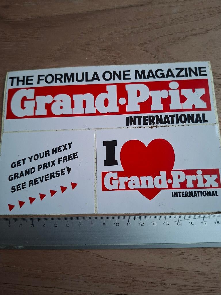 Stickervel Grandprix, Ophalen of Verzenden, Zo goed als nieuw, Auto of Motor