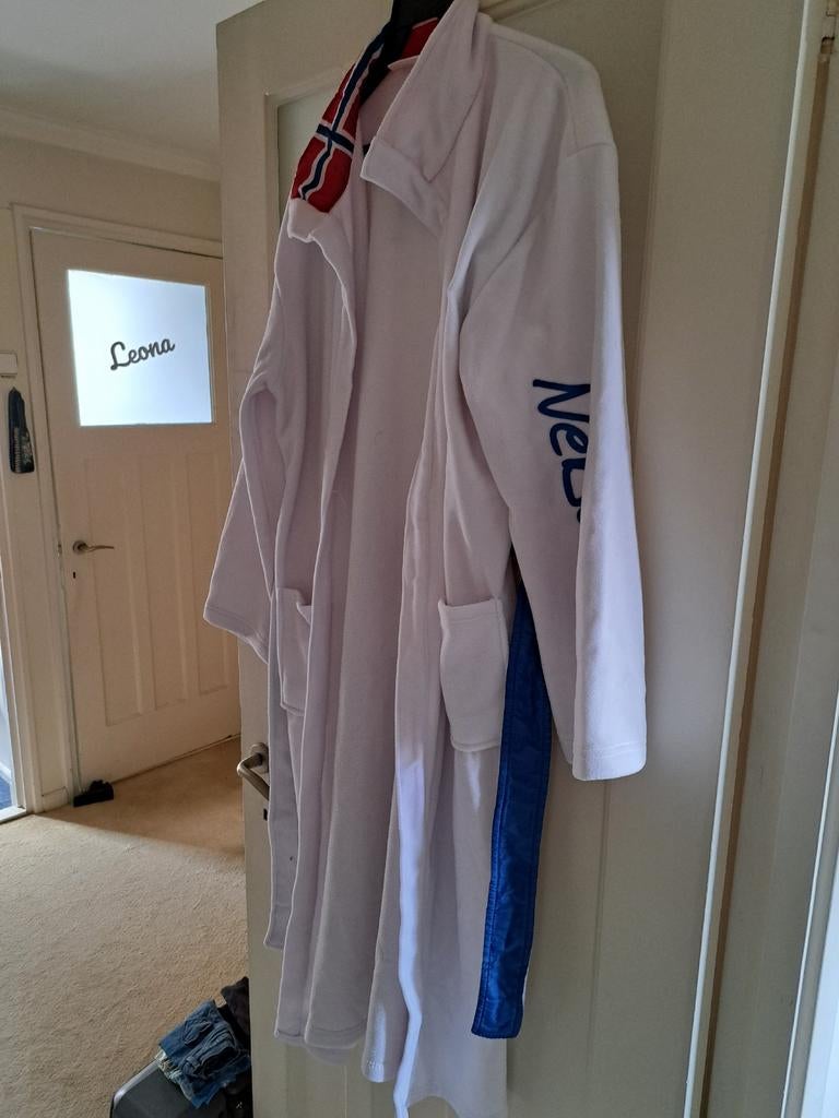 Witte ochtendjas maat XL, Kleding | Heren, Ophalen of Verzenden, Maat 56/58 (XL)