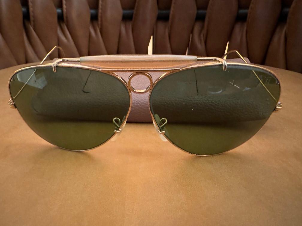 Vintage B&L Ray-ban zonnebril Outdoorsman Shooter 62mm OS6, Ray-Ban USA, Gebruikt, Zonnebril, Ophalen of Verzenden