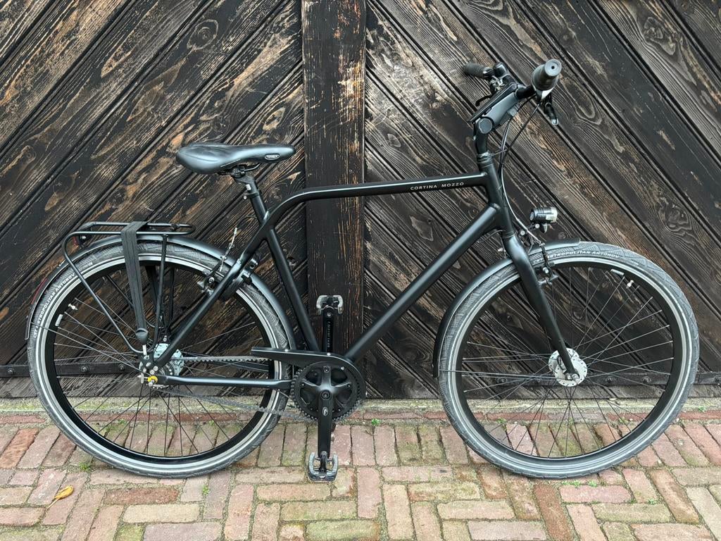 Als nieuwe Cortina Mozzo heren stadsfiets 28 inch riem H57, Versnellingen, Zo goed als nieuw, 57 tot 61 cm, Ophalen
