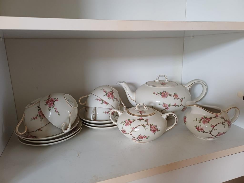 Hutschenreuther Olivia Theeset - 15-delig met bloemendecor, Ophalen