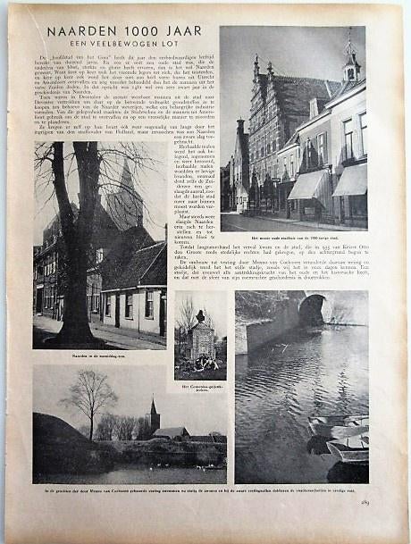 Naarden 1000 jaar - artikel uit 1935, Ophalen of Verzenden, 1920 tot 1940, Knipsel(s)