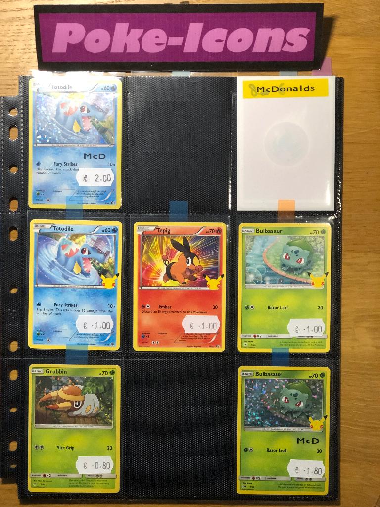 Diverse McDonalds ,Snowflake, Topps, Pop, Stamp Pokemon, Ophalen of Verzenden, Zo goed als nieuw, Meerdere kaarten, Foil