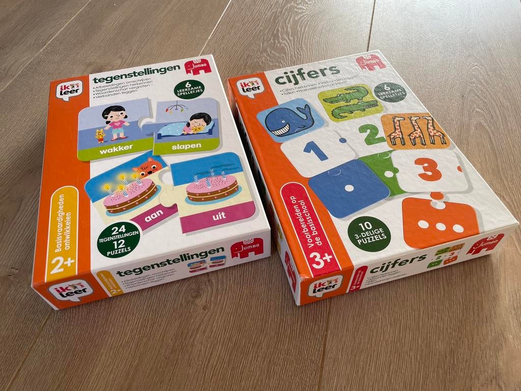 Jumbo ‘Ik Leer’ Tegenstellingen (2+) en Cijfers (3+), Ophalen of Verzenden, Gebruikt, Taal en Lezen