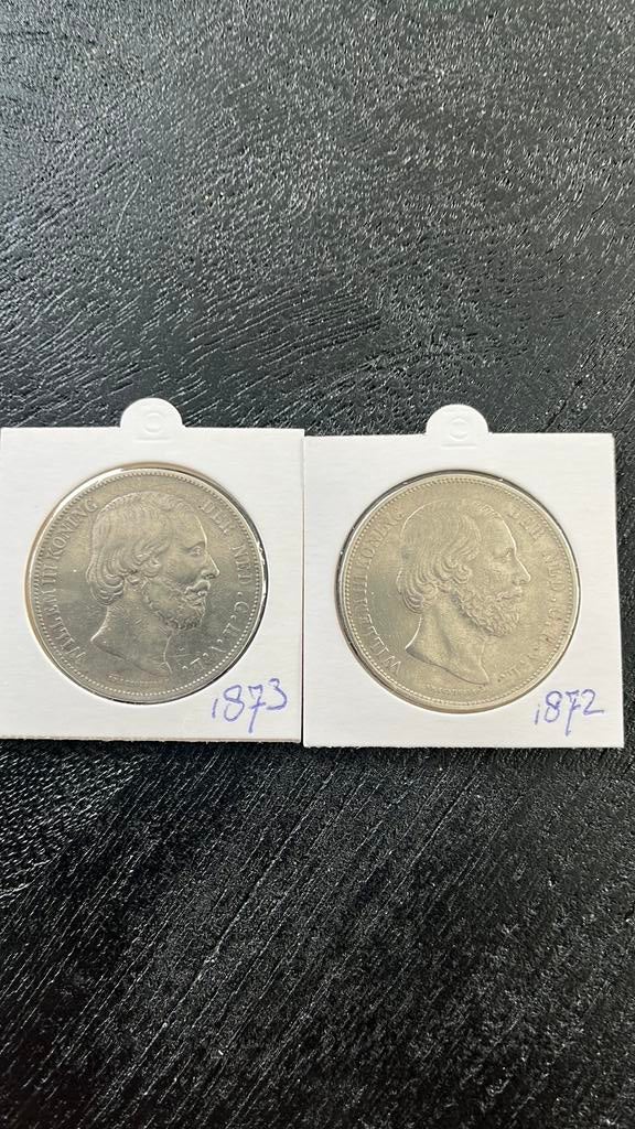 Twee rijksdaalders Willem 3, Ophalen, Koning Willem III, 2½ gulden