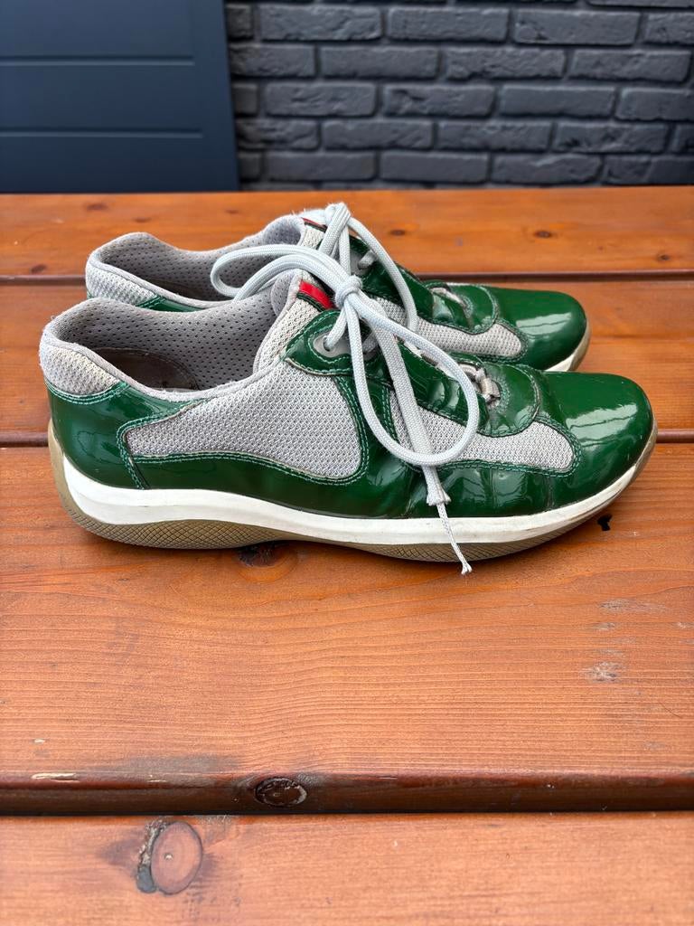 Prada America's Cup Original sneakers - Mango/Zilver Mt:40, Overige kleuren, Ophalen of Verzenden, Sneakers of Gympen, Prada