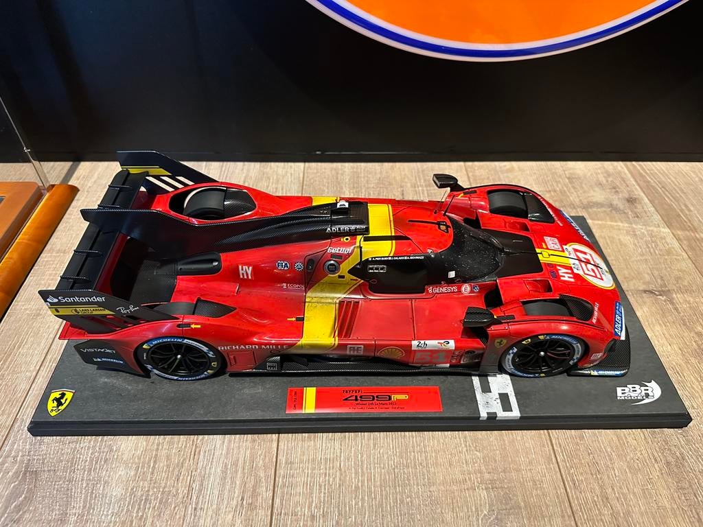 BBR 1:12 Ferrari 499P 2023 Le Mans winnaar dirty version, Ophalen, Zo goed als nieuw, 1:9 t/m 1:12, Auto