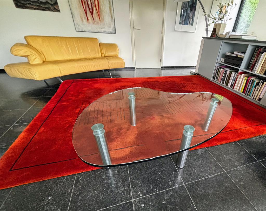 Design bank geel, Ophalen, Gebruikt, Desgin, 150 tot 200 cm