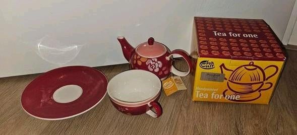 Theepot Tea for one, handgeschilderd. Nieuw in doos, Ophalen, Overige typen, Nieuw, Overige stijlen