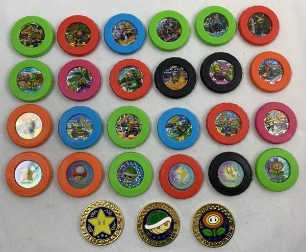 Super Mario Kart Koins Munten Set 27 Stuks Nintendo Metaal, Coolsingel 104, 3011 AG Rotterdam, Netherlands, Verzenden, Zo goed als nieuw