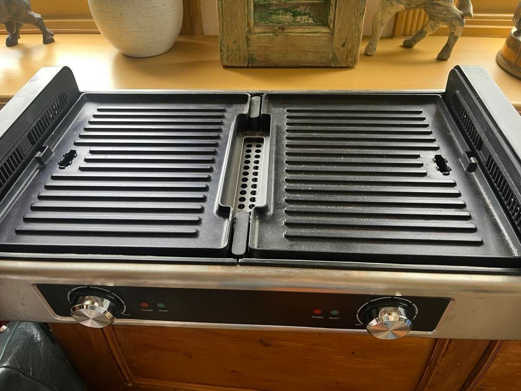 Dubbele grill plaat, Ophalen of Verzenden, Zo goed als nieuw