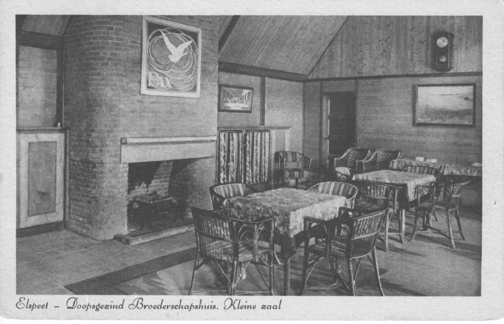 Elspeet Doopsgezind Broederschapshuis Kleine zaal, Verzenden, 1920 tot 1940, Gelopen, Gelderland