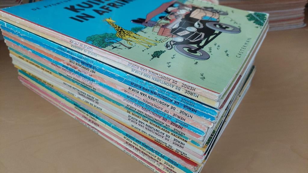 22x - De Avonturen van Kuifje - Nr. 1 t/m 22, Meerdere stripboeken, Ophalen of Verzenden, Gelezen, Hergé