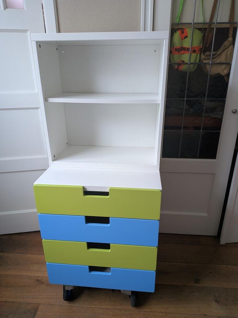 IKEA STUVA ladekast met open vakken 4 lades, Ophalen, 50 tot 100 cm, Zo goed als nieuw, 3 of 4 laden