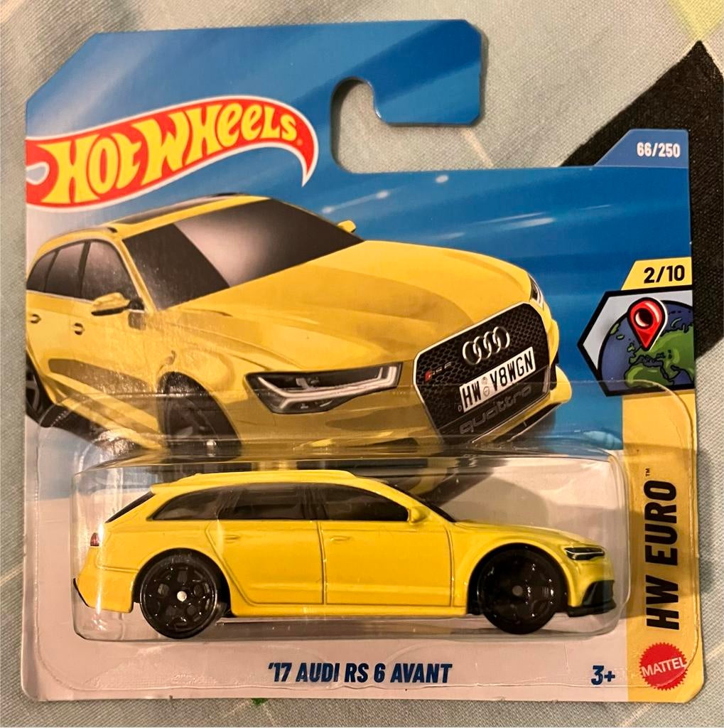 Hot Wheels '17 Audi RS 6 Avant geel Hotwheels, Ophalen of Verzenden, Nieuw, Auto