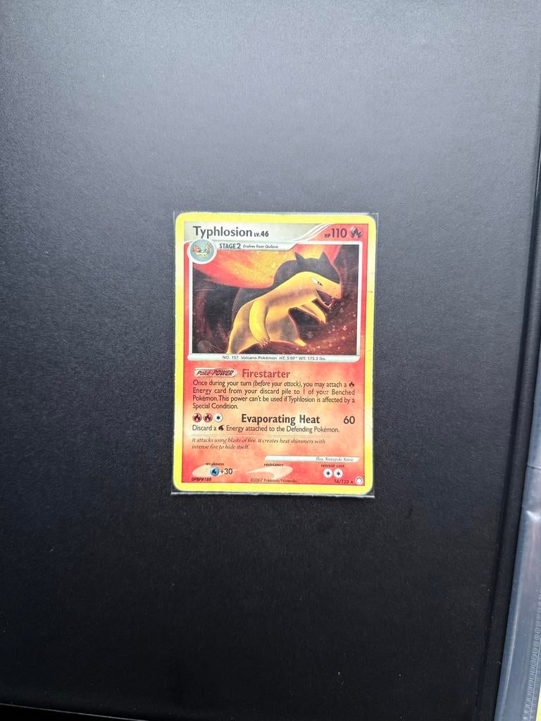 Pokémon kaart Typhlosion, Ophalen of Verzenden, Gebruikt, Losse kaart, Foil