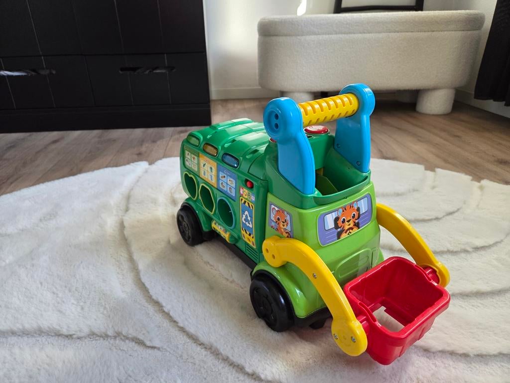 VTech Sorteer en Leer Recycle Truck, Ophalen, Zo goed als nieuw, Ontdekken, Met licht