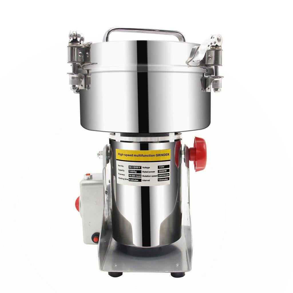 Grinder - Graan- Kruidenmolen 1000g Elektrische Kruiden RVS, Ophalen of Verzenden, Nieuw