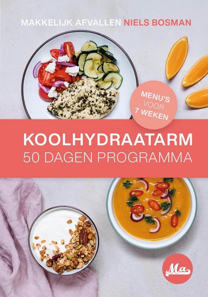 Niels Bosman - Koolhydraatarm 50 dagen programma, Ophalen, Zo goed als nieuw, Niels Bosman