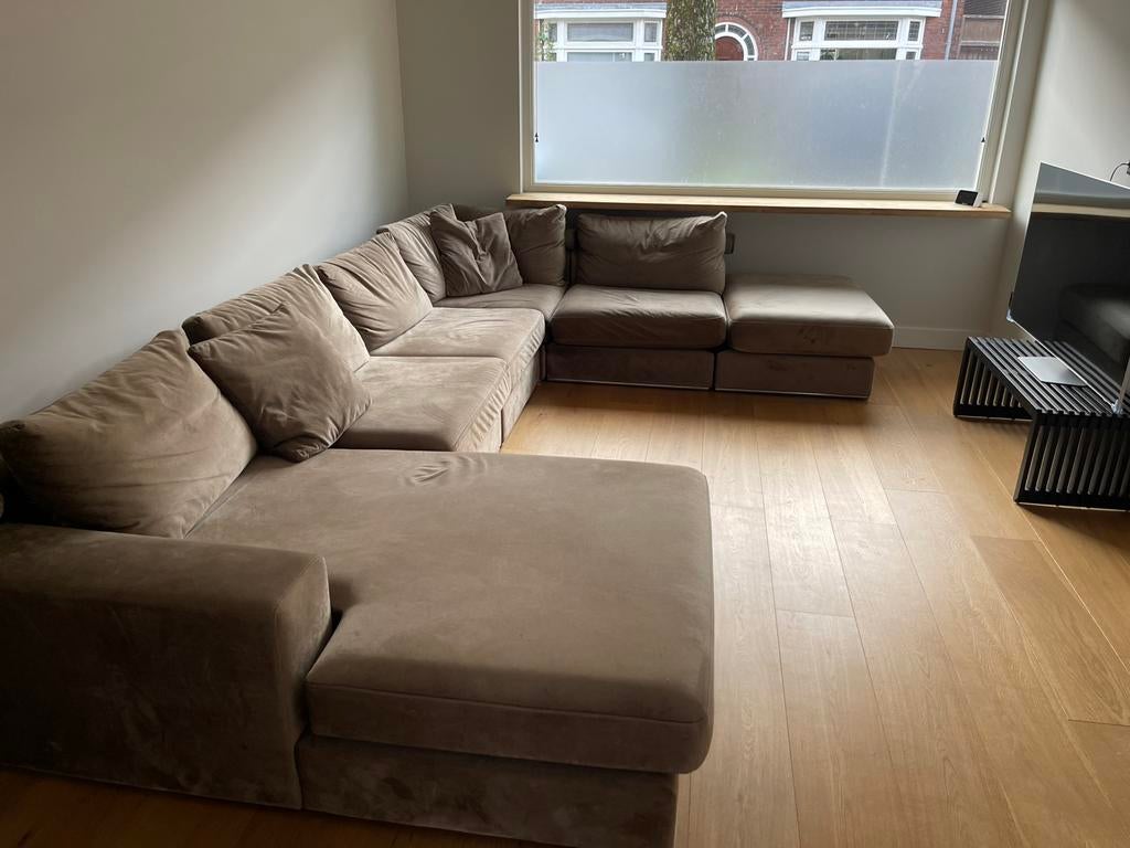 Loungebank Napels van Zitmaxx te koop in beige, Huis en Inrichting, Banken | Complete zithoeken, Ophalen, Zo goed als nieuw