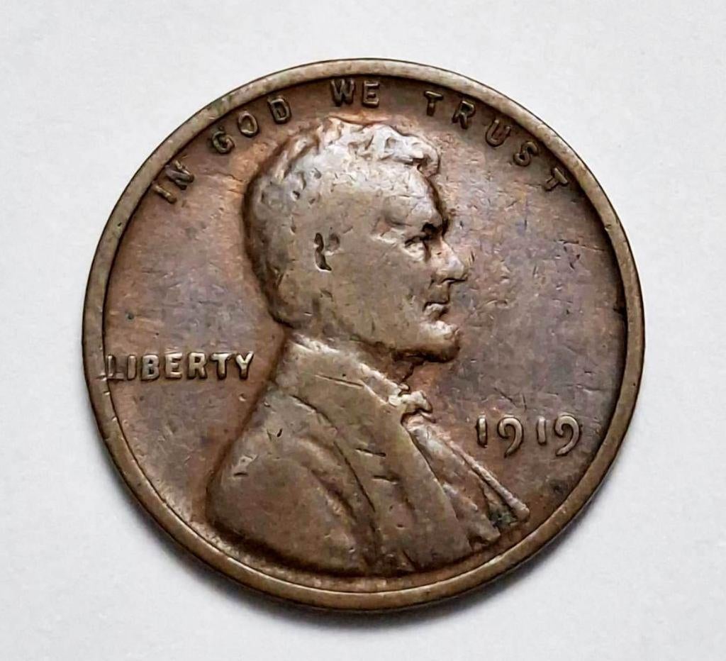 Amerika Lincoln Wheat Cent 1919, Ophalen of Verzenden, Noord-Amerika, Losse munt