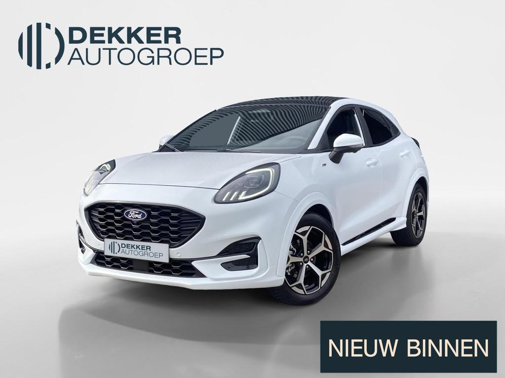 Ford Puma 1.0 EcoBoost Hybrid 125 pk ST-Line Automaat Afneem, Wit, Bedrijf, USB, 3 cilinders