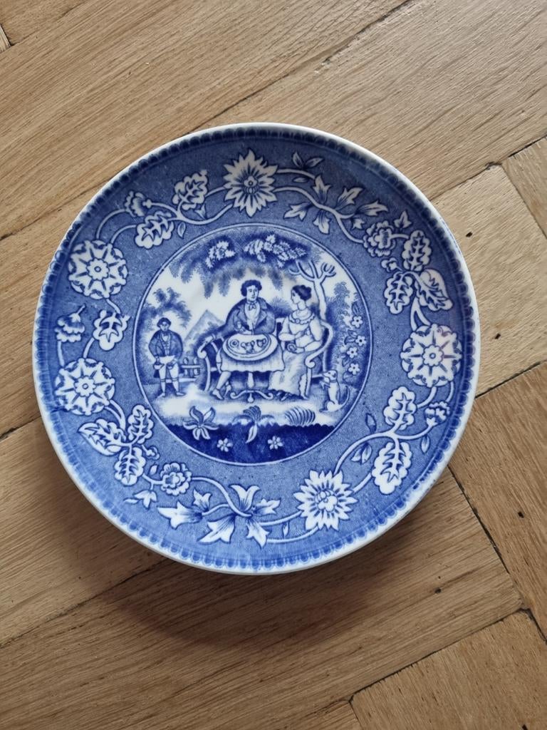 Klein Delfts blauw bord Petrus Regout FA-Drinker 16cm, Ophalen of Verzenden