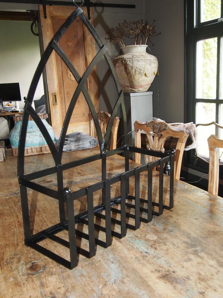 Zwarte bloempotrek/Wandrek, Ophalen of Verzenden, Gebruikt