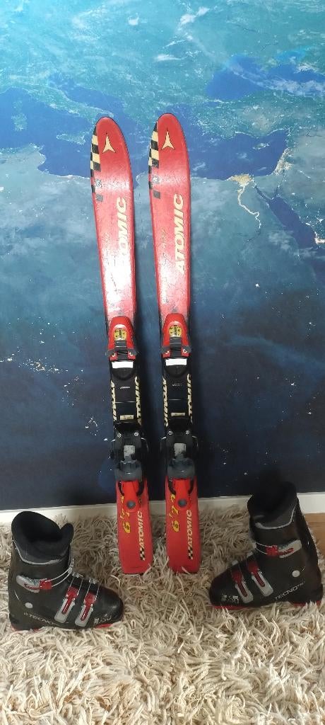 Ski kind 100 cm met skischoenen mt 19., Sport en Fitness, Gebruikt, 100 tot 140 cm, Skiën, Ski's