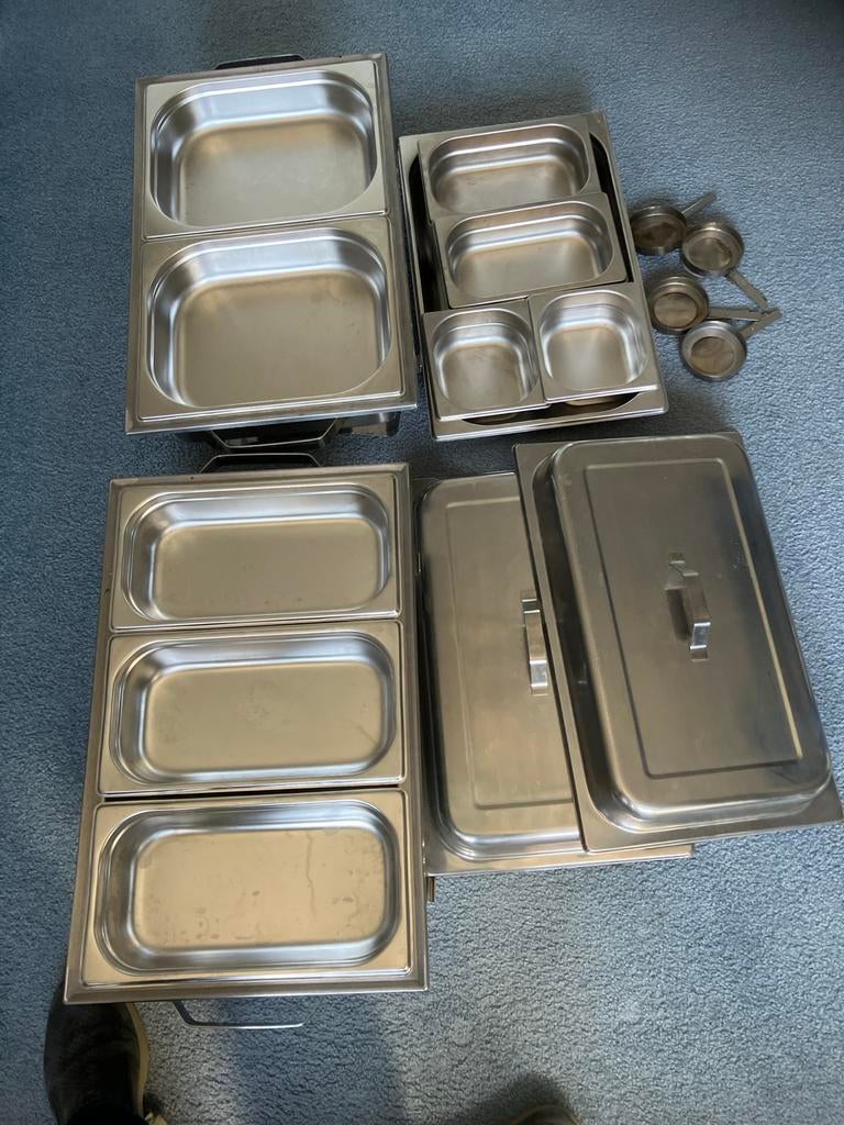 Chafing dishes warmhoudbakken, Ophalen of Verzenden, Gebruikt