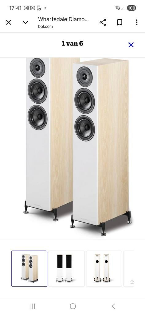 Wharfedale Diamond 12.4 luidsprekers, Zo goed als nieuw, 120 watt of meer, Front, Rear of Stereo speakers, Ophalen
