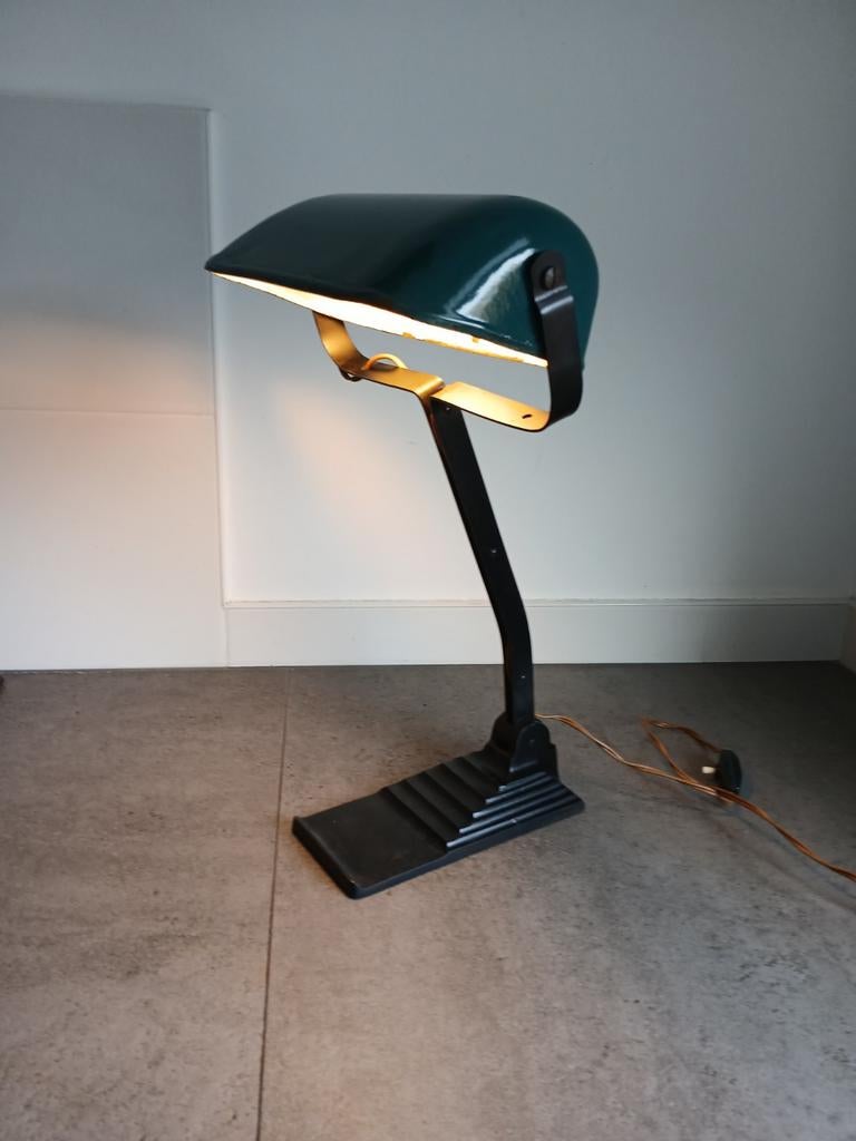 Oude Erpe notarislamp tafellamp bureaulamp, Antiek en Kunst, Antiek | Lampen, Ophalen of Verzenden