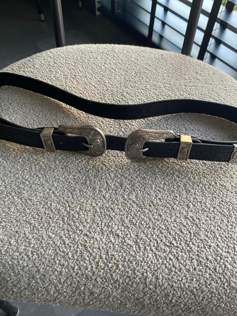 Dames Riem met Dubbele Gesp, Kleding | Dames, Riemen en Ceinturen, Minder dan 3 cm, Tailleriem, Ophalen of Verzenden, Echt leder