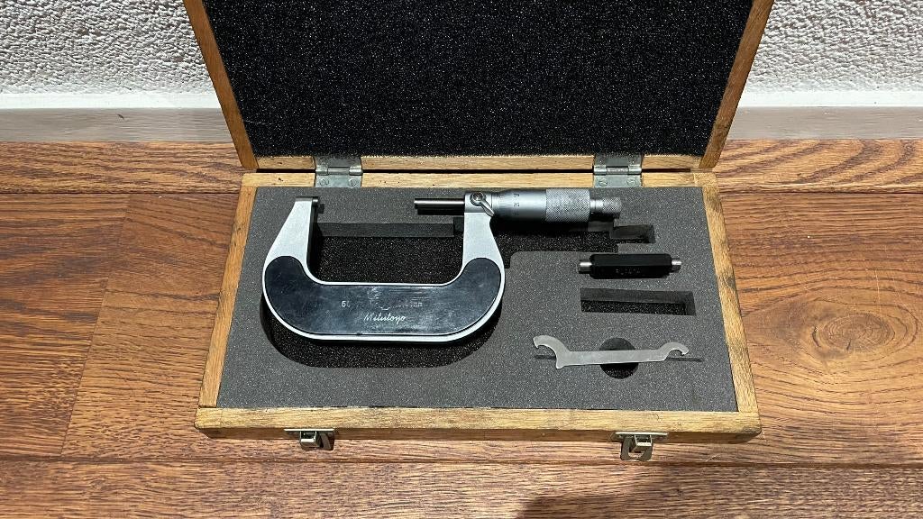 Mitutoyo 102-236 buitenmicrometer-/schroefmaat 50-75mm, -, Ophalen of Verzenden, Zo goed als nieuw, Mitutoyo