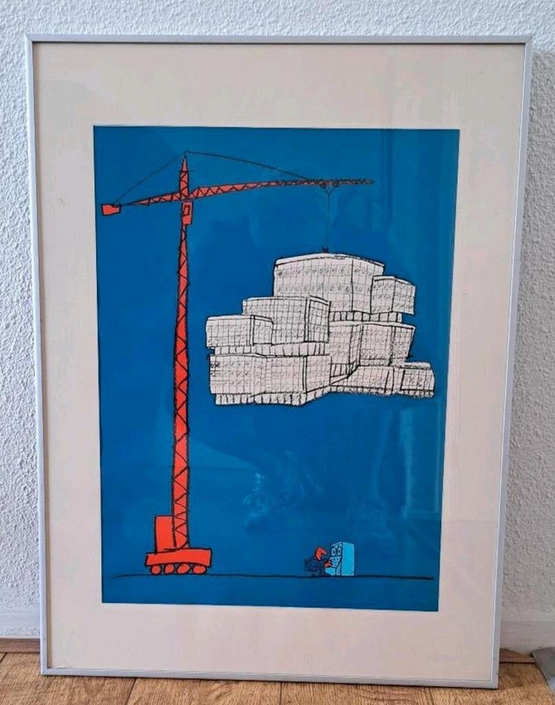 Len Munnik zeefdruk IBM hoofdkantoor Amsterdam, Ophalen of Verzenden