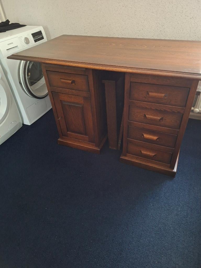 Bureau, Huis en Inrichting, Ophalen, Met lades, Gebruikt, Hout